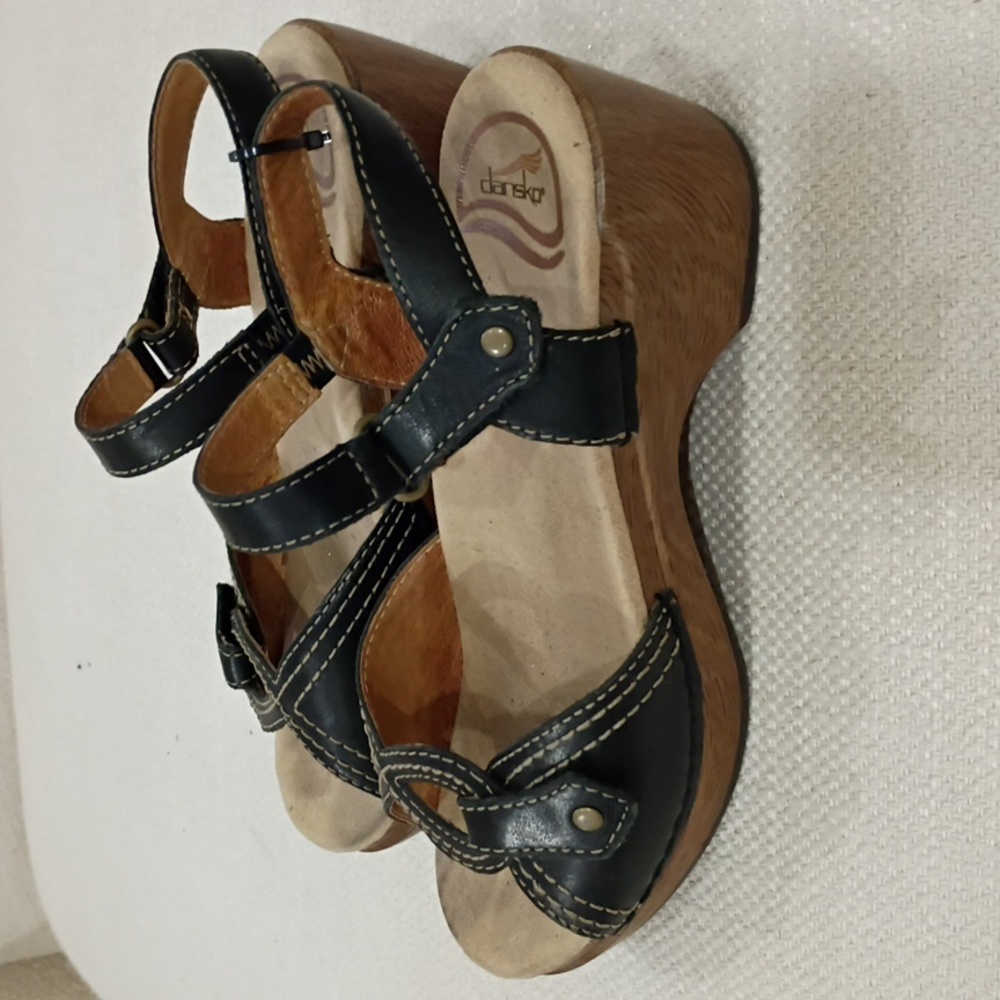 Dansko Dark Brown Strappy Sandals - Picture 2 of 9